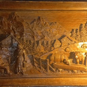 Basorelief din lemn sculptat/anii 1800 - Artynos.ro