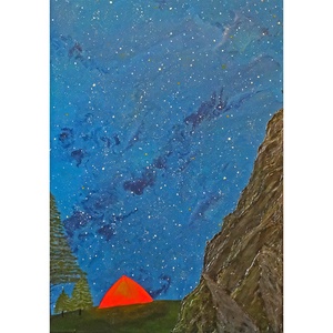 Tablou Noapte la cort, Arte vizuale și accesorii , Picturi, Picturi în tehnică mixtă, Pictură, ARTYNOS