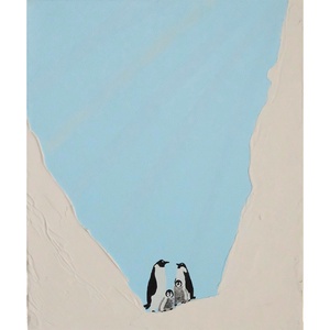 Set 3 Tablouri Penguins - arte vizuale și accesorii  - picturi - picturi în tehnică mixtă - Artynos.ro