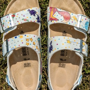 Sandale pictate Micul Print - Birkenstock - îmbrăcăminte și modă - pantofi, papuci, șosete - sandale - Artynos.ro
