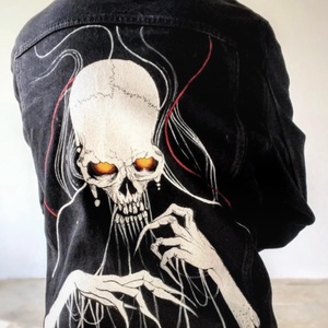 Geaca Denim pictata  - îmbrăcăminte și modă - haine bărbați - geacă bărbați - Artynos.ro