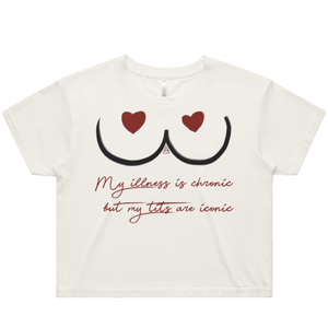 Chronic Iconic - tricou crop  - îmbrăcăminte și modă - haine damă - tricou și top de damă - Artynos.ro
