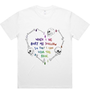 Burry Me Shallow rainbow - Tricou unisex, Imbracaminte si moda, Haine dama, Tricou si top de dama, Fotografie, grafica, desen, ilustratie, Tricoul Block Oversized “ Burry me Shallow rainbow” printat DTG, este confectionat din bumbac carda..., ARTYNOS