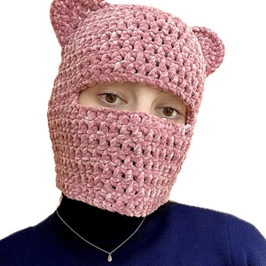 Balaclava caciula crosetata cu urechi de ursulet, Imbracaminte si moda, Esarfe, palarii, fularuri, Caciula, Crosetat, ARTYNOS