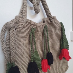 Geanta lalele  - genți și portofele - genți de mână și umăr - geantă casual - Artynos.ro