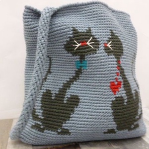 Geanta pisici amorezate  - genți și portofele - genți de mână și umăr - geantă casual - Artynos.ro