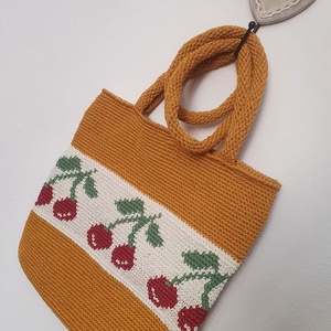 Geanta cu cirese , Genti si portofele, Genti de mana si umar, Geanta casual, Crosetat, ARTYNOS