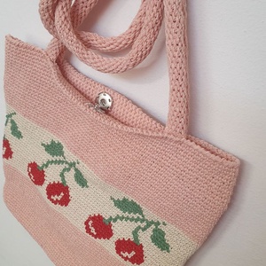 Geanta cu cirese , Genti si portofele, Genti de mana si umar, Geanta casual, Crosetat, ARTYNOS