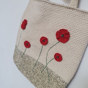 Geanta cu maci , Genti si portofele, Genti de mana si umar, Geanta casual, Crosetat, ARTYNOS