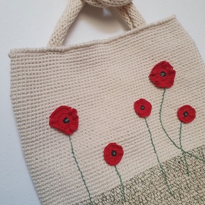 Geanta cu maci  - genți și portofele - genți de mână și umăr - geantă casual - Artynos.ro