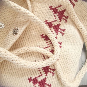 Geanta motiv tradițional hora - genți și portofele - genți de mână și umăr - geantă casual - Artynos.ro