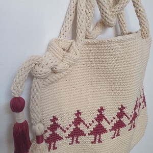 Geanta motiv tradițional hora - genți și portofele - genți de mână și umăr - geantă casual - Artynos.ro