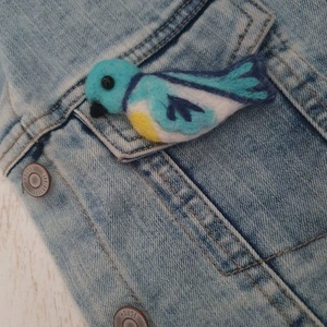 Brosa pasare - bijuterii - broșe - Artynos.ro