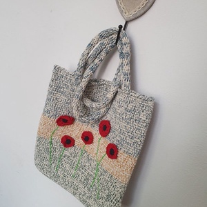 Geanta cu maci , Genti si portofele, Genti de mana si umar, Geanta casual, Crosetat, ARTYNOS