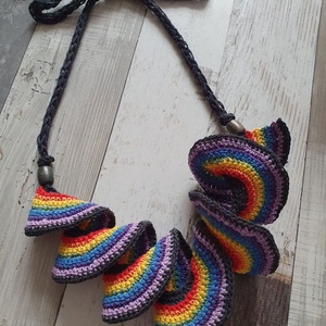 Colier curcubeu , Bijuterii, Coliere, Chockere, Crosetat, ARTYNOS