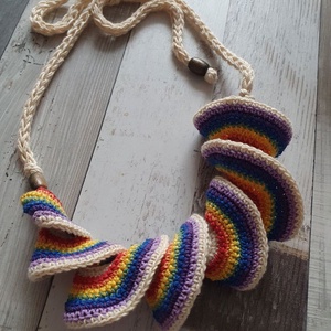 Colier curcubeu , Bijuterii, Coliere, Chockere, Crosetat, ARTYNOS