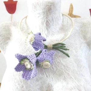 Colier cyclamen , Bijuterii, Coliere, Pandative, Crosetat, ARTYNOS