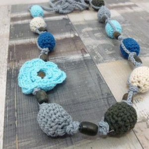 Colier bilute si flori , Bijuterii, Coliere, Coliere din margele, Crosetat, ARTYNOS