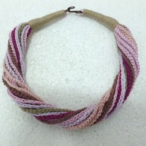 Colier multicolor , Bijuterii, Coliere, Coliere cu multiple siruri, Crosetat, ARTYNOS