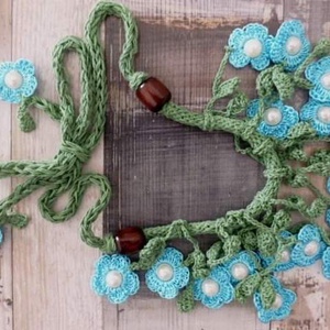 Colier cu flori , Bijuterii, Coliere, Coliere din perle, Crosetat, ARTYNOS