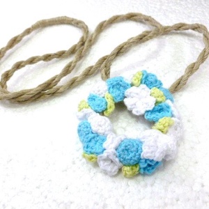 Colier  hora flori, Bijuterii, Coliere, Pandative, Fetruire, Crosetat, ARTYNOS