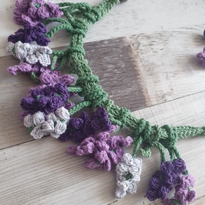 Colier lavanda  - bijuterii - coliere - coliere cu multiple șiruri - Artynos.ro