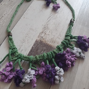 Colier lavanda  - bijuterii - coliere - coliere cu multiple șiruri - Artynos.ro