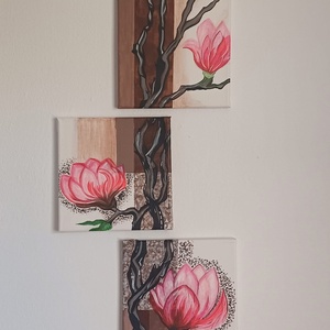 Set 3 tablouri magnolii - Artynos.ro