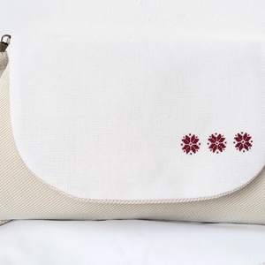 Poseta plic traditionala Alb-bordo - accesorii nuntă - accesorii de nuntă - gentuță mireasă și genți - Artynos.ro