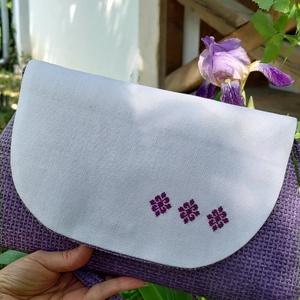 Poseta plic traditionala Violet - accesorii nuntă - accesorii de nuntă - gentuță mireasă și genți - Artynos.ro