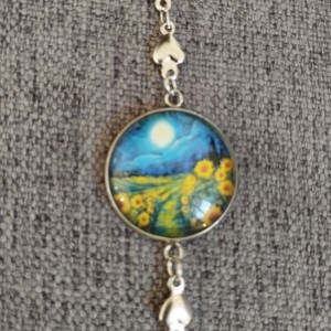 Lentile de sticla inspirate de Van Gogh, bratara medicala din otel, , , ARTYNOS