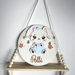 Placuta de nume din lemn Bunny, , , ARTYNOS