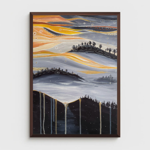 Soare Fluid Pictura originala acrilice pe panza  - arte vizuale și accesorii  - picturi - pictură acrilică - Artynos.ro