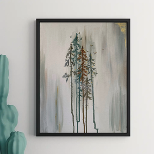 Unitate Pictura originala acrilice pe panza Padure abstract, Copaci - arte vizuale și accesorii  - picturi - pictură acrilică - Artynos.ro