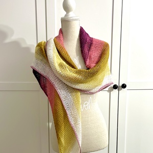 al tricotat manual multicolor - îmbrăcăminte și modă - eșarfe, pălării, fularuri - șaluri - Artynos.ro