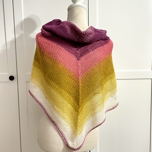 al tricotat manual multicolor - îmbrăcăminte și modă - eșarfe, pălării, fularuri - șaluri - Artynos.ro