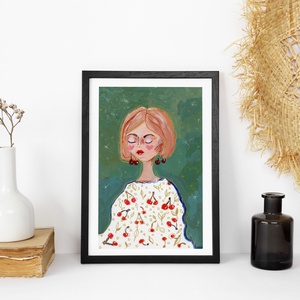 Miss Cherry - print de arta - arte vizuale și accesorii  - alte arte - Artynos.ro