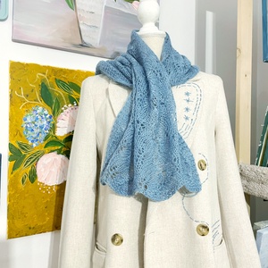 �al tricotat, model dantelat - îmbrăcăminte și modă - eșarfe, pălării, fularuri - șaluri - Artynos.ro