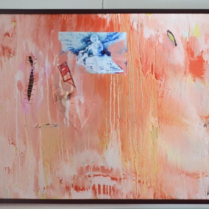 Pictura rosie abstracta tablou portocaliu abstract tablou acrilic pe panza pictura abstracta pictura figurativa cu colaj - arte vizuale și accesorii  - picturi - pictură acrilică - Artynos.ro