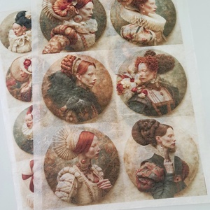 Nobila Epoque (F) - Hartie de orez imprimata A4, Rice paper decoupage - accessorii și unelte - hârtie - hârtie decoupage - Artynos.ro
