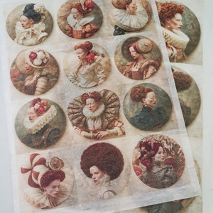 Nobila Epoque (A) - Hartie de orez imprimata A4, Rice paper decoupage - accessorii și unelte - hârtie - hârtie decoupage - Artynos.ro