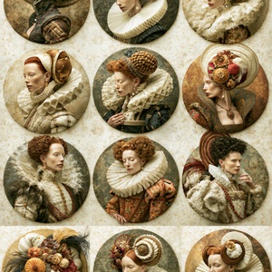 Hartie de orez A4 Nobila Epoque (D) - Rice paper decoupage, Hartie de orez imprimata A4 , Accessorii si unelte, Hartie, Hartie decoupage, Decoupage, transfer si tehnici servetel, O colectie inspirata de eleganta aristocratica a epocilor trecute, cu portrete feminine sofisticate..., ARTYNOS