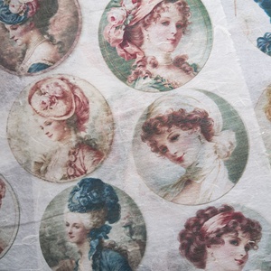 Hartie de orez A4 Portrete Aristocrate (A) – Rice paper decoupage, Hartie de orez A4 pentru decoupage, Accessorii si unelte, Hartie, Hartie decoupage, Decoupage, transfer si tehnici servetel, „Portrete Aristocrate” este o colectie de imagini circulare care surprind eleganta nobila a epocii ..., ARTYNOS