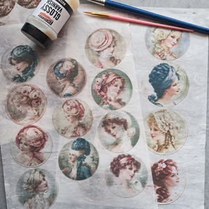 Hârtie de orez A4 Portrete Aristocrate (A) � Rice paper decoupage, Hârtie de orez A4 pentru decoupage - accesorii și unelte - hârtie - hârtie decoupage - Artynos.ro