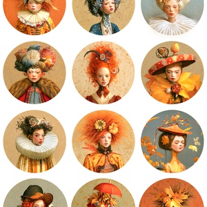 Hartie de orez A4, The Sovereigns of Imagination D – Rice paper decoupage, Hartie de orez A4 pentru decoupage, Accessorii si unelte, Hartie, Hartie decoupage, Decoupage, transfer si tehnici servetel, „The Sovereigns of Imagination” este o colectie de portrete artistice ce prezinta personaje concept..., ARTYNOS