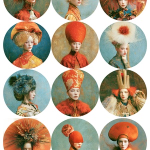 Hartie de orez A4, The Sovereigns of Imagination (I) – Rice paper decoupage, Hartie de orez A4 pentru decoupage, Accessorii si unelte, Hartie, Hartie decoupage, Decoupage, transfer si tehnici servetel, „The Sovereigns of Imagination” este o colectie de portrete artistice ce prezinta personaje concept..., ARTYNOS