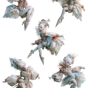 Silent Choreography - Personaje fantezie pe hartie de orez, Hartie de orez decoupage A4, Accessorii si unelte, Hartie, Hartie decoupage, Decoupage, transfer si tehnici servetel, ARTYNOS