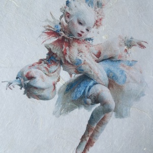 Hartie de orez A4, Silent Choreography personaje fantezie pe hartie de orez, Hartie de orez decoupage A4 - accessorii și unelte - hârtie - hârtie decoupage - Artynos.ro