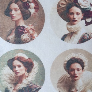 Hartie de orez A4, Belle Epoque Portraits (A) - Fantasy rice paper, Hartie de orez decoupage A4 - accessorii și unelte - hârtie - hârtie decoupage - Artynos.ro