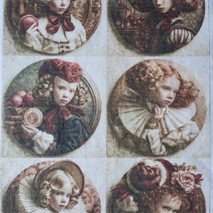 Hârtie de orez A4 Copii din epoca nobila (O) - Rice paper decoupage, Hartie de orez imprimata A4  - accessorii și unelte - hârtie - hârtie decoupage - Artynos.ro